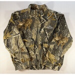 Team Realtree Hardwoods Camo Full Zip Jacket Mens Large Hunting Utility Coat